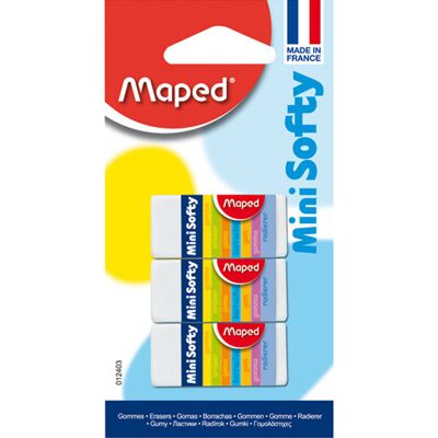 Maped Gumki do ścierania, 3 sztuki Maped Gumki do ścierania, 3 sztuki