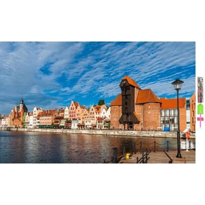 Inny producent Haft Diamentowy 5D Zestaw 100*150 Starówka Gdańsk Inny producent Haft Diamentowy 5D Zestaw 100*150 Starówka Gdańsk