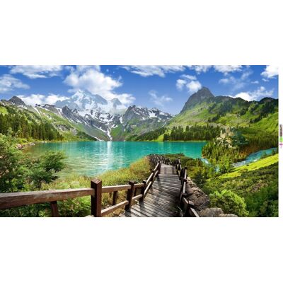 Inny producent Haft Diamentowy 5D Zestaw 100*200 Górskie Jezioro Inny producent Haft Diamentowy 5D Zestaw 100*200 Górskie Jezioro