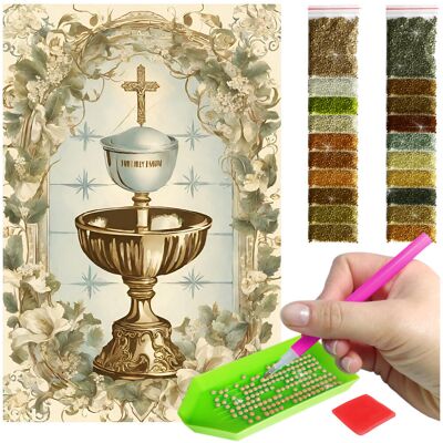 Haft Diamentowy ARTULIO, Obraz DIY 5D, Diamond Painting, Mozaika diamentowa 40x60cm ( KIELICH MSZALNY) + zestaw akcesoriów Haft Diamentowy ARTULIO, Obraz DIY 5D, Diamond Painting, Mozaika diamentowa 40x60cm ( KIELICH MSZALNY) + zestaw akcesoriów