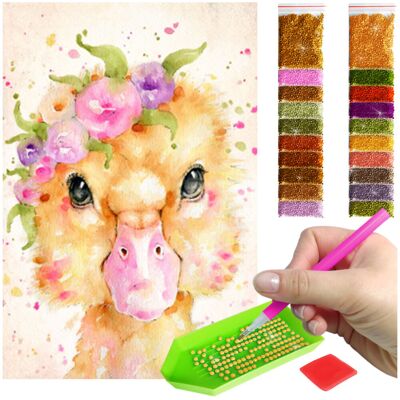 Haft Diamentowy ARTULIO, Obraz DIY 5D, Diamond Painting, Mozaika Diamentowa 40X60cm (Malownicza kaczuszka) + Zestaw Akcesoriów Haft Diamentowy ARTULIO, Obraz DIY 5D, Diamond Painting, Mozaika Diamentowa 40X60cm (Malownicza kaczuszka) + Zestaw Akcesoriów