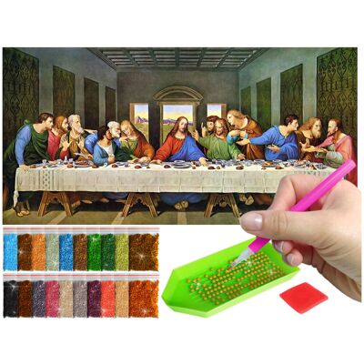 Haft Diamentowy ARTULIO, Obraz DIY 5D, Diamond Painting, Mozaika Diamentowa 40X80cm (Ostatnia wieczerza) + Zestaw Akcesoriów Haft Diamentowy ARTULIO, Obraz DIY 5D, Diamond Painting, Mozaika Diamentowa 40X80cm (Ostatnia wieczerza) + Zestaw Akcesoriów