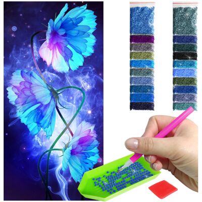 Haft Diamentowy Artulio, Obraz Diy 5D, Diamond Painting, Mozaika Diamentowa 40X80Cm (Abstrakcyjne Kwiaty) + Zestaw Akcesoriów Haft Diamentowy Artulio, Obraz Diy 5D, Diamond Painting, Mozaika Diamentowa 40X80Cm (Abstrakcyjne Kwiaty) + Zestaw Akcesoriów