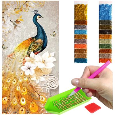 Haft Diamentowy Artulio, Obraz Diy 5D, Diamond Painting, Mozaika Diamentowa 40X80Cm (Abstrakcyjny Paw) + Zestaw Akcesoriów Haft Diamentowy Artulio, Obraz Diy 5D, Diamond Painting, Mozaika Diamentowa 40X80Cm (Abstrakcyjny Paw) + Zestaw Akcesoriów
