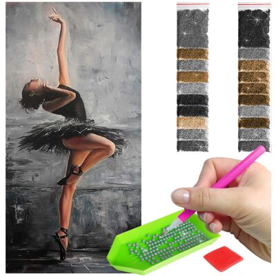 Haft Diamentowy Artulio, Obraz Diy 5D, Diamond Painting, Mozaika Diamentowa 40X80Cm (Malownicza Baletnica) + Zestaw Akcesoriów Haft Diamentowy Artulio, Obraz Diy 5D, Diamond Painting, Mozaika Diamentowa 40X80Cm (Malownicza Baletnica) + Zestaw Akcesoriów