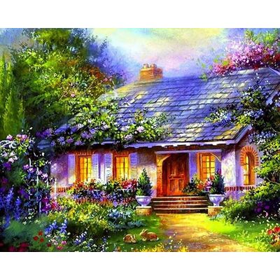 Moments Haft Diamentowy Baśniowy Domek 45x55 cm K Moments Haft Diamentowy Baśniowy Domek 45x55 cm K