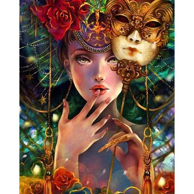 Moments Haft Diamentowy Kobieta Maska 45x55 cm Moments Haft Diamentowy Kobieta Maska 45x55 cm