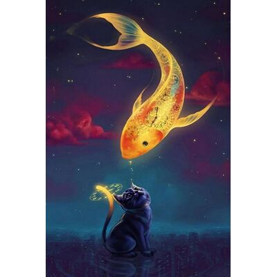 Moments Haft Diamentowy Koci Sen 45x65 cm Moments Haft Diamentowy Koci Sen 45x65 cm