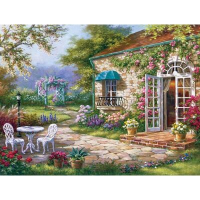Moments Haft Diamentowy Kwiecista Weranda 45x58 cm Moments Haft Diamentowy Kwiecista Weranda 45x58 cm