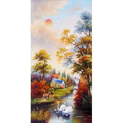 Moments Haft Diamentowy Leśny Dom 45X85 Cm Moments Haft Diamentowy Leśny Dom 45X85 Cm