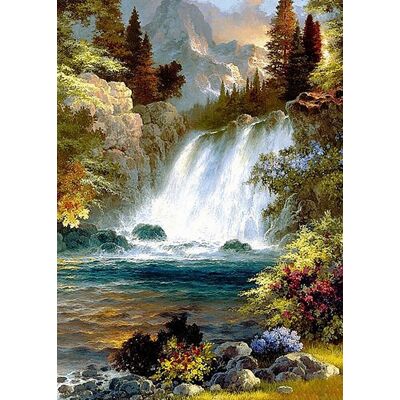 Moments Haft Diamentowy Leśny Wodospad 45x55 cm K Moments Haft Diamentowy Leśny Wodospad 45x55 cm K