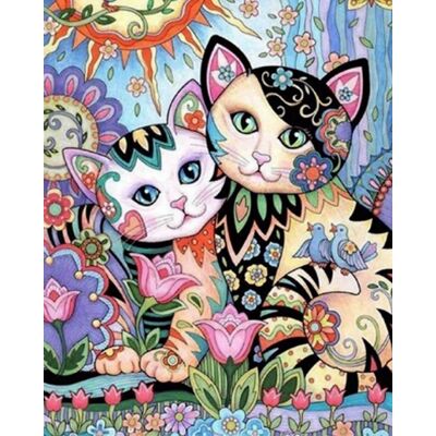 Moments Haft Diamentowy Malowane Kotki 45X60 Moments Haft Diamentowy Malowane Kotki 45X60