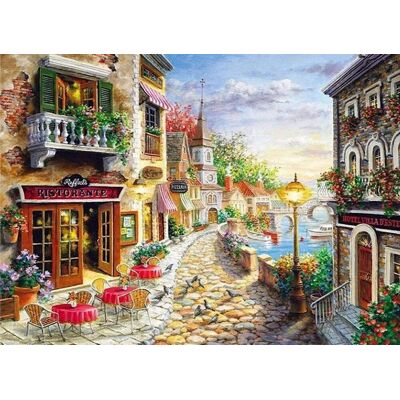 Moments Haft Diamentowy Nadmorska Uliczka 45x60 cm Moments Haft Diamentowy Nadmorska Uliczka 45x60 cm