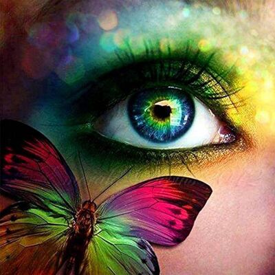 Moments Haft Diamentowy Oko i Motyl 45x45 cm Moments Haft Diamentowy Oko i Motyl 45x45 cm