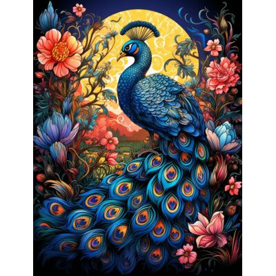 Moments Haft Diamentowy Paw Kwiecisty Majestat 45x60 cm Moments Haft Diamentowy Paw Kwiecisty Majestat 45x60 cm
