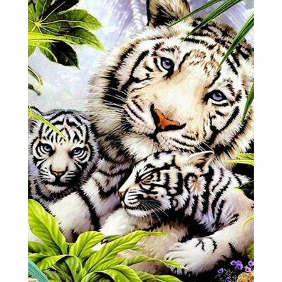 Moments Haft Diamentowy Tygrysia Rodzina 45X55 K Moments Haft Diamentowy Tygrysia Rodzina 45X55 K