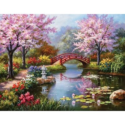 Moments Haft Diamentowy Wiosenny Relaks 45x55 cm K Moments Haft Diamentowy Wiosenny Relaks 45x55 cm K