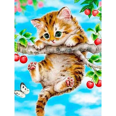 Moments Haft Diamentowy Wisz? cy Kotek 45x55 cm Moments Haft Diamentowy Wisz? cy Kotek 45x55 cm