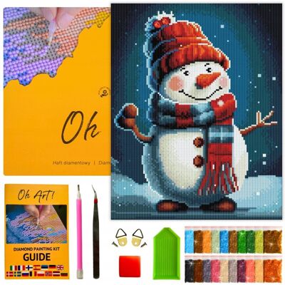 Oh Art! Haft Diamentowy z Ramą DIAMOND PAINTING 5D Świąteczna Mozaika 30x40cm OhArt Oh Art! Haft Diamentowy z Ramą DIAMOND PAINTING 5D Świąteczna Mozaika 30x40cm OhArt