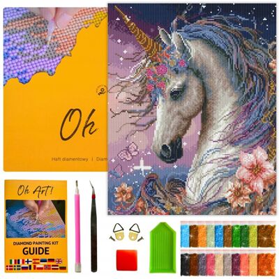 Oh Art! Haft Diamentowy z ramą Jednorożec Obraz Mozaika Diamond Painting 40x50 cm Oh Art! Haft Diamentowy z ramą Jednorożec Obraz Mozaika Diamond Painting 40x50 cm