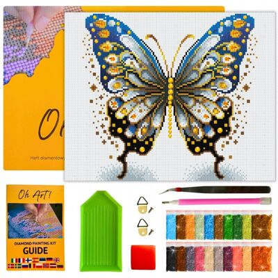 Oh Art! Haft Diamentowy z Ramą Mozaika 5D 30x40 Obraz Motyl Diamond Painting OhArt! Oh Art! Haft Diamentowy z Ramą Mozaika 5D 30x40 Obraz Motyl Diamond Painting OhArt!