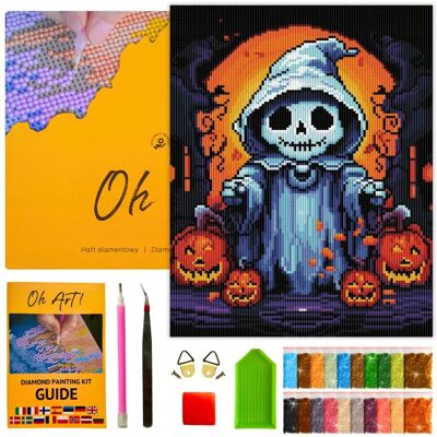 Haft Diamentowy z Ramką Mozaika 5D 30x40 Halloween Diamond Painting Oh Art! Haft Diamentowy z Ramką Mozaika 5D 30x40 Halloween Diamond Painting Oh Art!