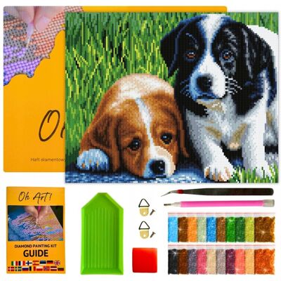 Haft Diamentowy z Ramką Pies 30 x 40 cm Zestaw mozaika diamentowa Oh Art! Haft Diamentowy z Ramką Pies 30 x 40 cm Zestaw mozaika diamentowa Oh Art!
