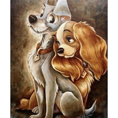 Moments Haft Diamentowy Zakochany Kundel 40x50 Moments Haft Diamentowy Zakochany Kundel 40x50