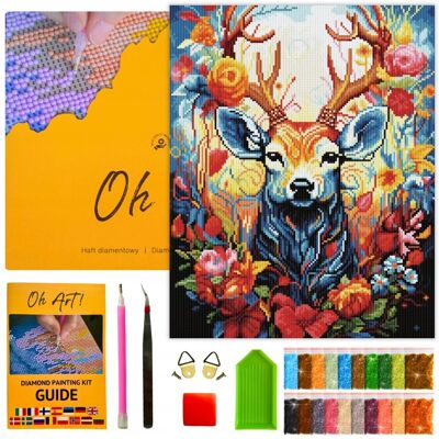 Oh Art! Haft Diamentowy Zestaw Diamond Painting Obraz Mozaika 40x50 cm Zwierzęta Oh Art! Haft Diamentowy Zestaw Diamond Painting Obraz Mozaika 40x50 cm Zwierzęta