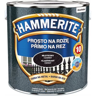HAMMERITE FARBA NA RDZĘ CZARNY MŁOTKOWY 2.5L HAMMERITE FARBA NA RDZĘ CZARNY MŁOTKOWY 2.5L