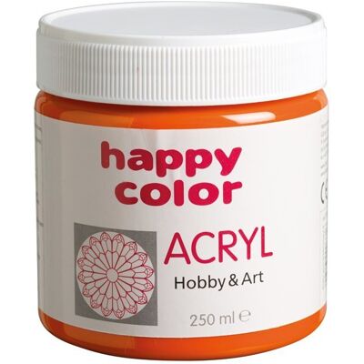 GDD Grupa Dystrybucyjna Daccar Happy Color, farba akrylowa, pomarańczowa, 250 ml GDD Grupa Dystrybucyjna Daccar Happy Color, farba akrylowa, pomarańczowa, 250 ml