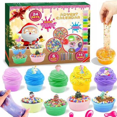 Inny producent KALENDARZ ADWENTOWY SLIME DLA DZIECI KREATYWNA ZABAWKA Z NIESPODZIANKAMI Inny producent KALENDARZ ADWENTOWY SLIME DLA DZIECI KREATYWNA ZABAWKA Z NIESPODZIANKAMI