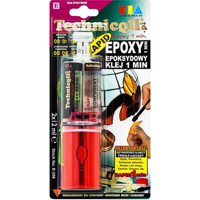 BEGLI Klej epoksydowy bezbarwny 2x12ml - Technicqll BEGLI Klej epoksydowy bezbarwny 2x12ml - Technicqll