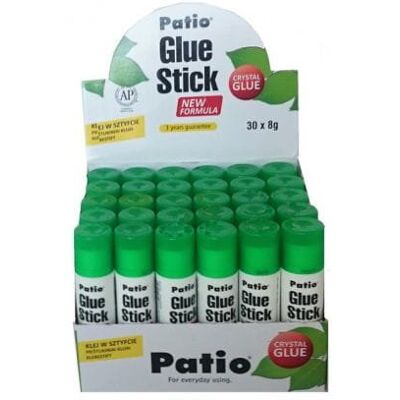 Klej Szkolny W Sztyfcie Crystal Gel Patio 8G 30Szt Klej Szkolny W Sztyfcie Crystal Gel Patio 8G 30Szt