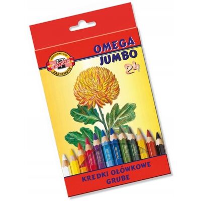 Koh-I-Noor Jumbo Kredki Omega 10mm 24 kol Koh-I-Noor Jumbo Kredki Omega 10mm 24 kol