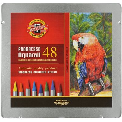 Koh-I-Noor, Kredki akwarelowe bezdrzewne Progresso Aquarell, 48 szt Koh-I-Noor, Kredki akwarelowe bezdrzewne Progresso Aquarell, 48 szt