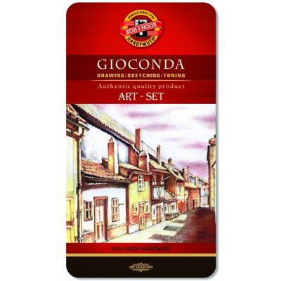 Koh-I-Noor, Zestaw Artystyczny Do Rysowania Gioconda Art Set 8890 W Metalowej Kasecie + Blok Koh-I-Noor, Zestaw Artystyczny Do Rysowania Gioconda Art Set 8890 W Metalowej Kasecie + Blok
