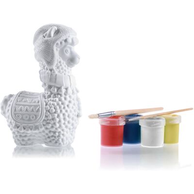 Candellana Kolorowanka 3D Lama Figurka gipsowa z farbami Candellana Kolorowanka 3D Lama Figurka gipsowa z farbami