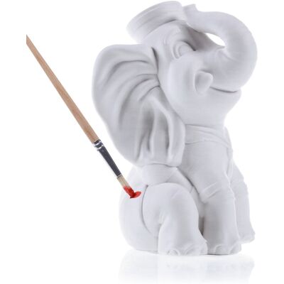 Candellana Kolorowanka 3D Słoń Figurka gipsowa + farbki, pędzelki Candellana Kolorowanka 3D Słoń Figurka gipsowa + farbki, pędzelki
