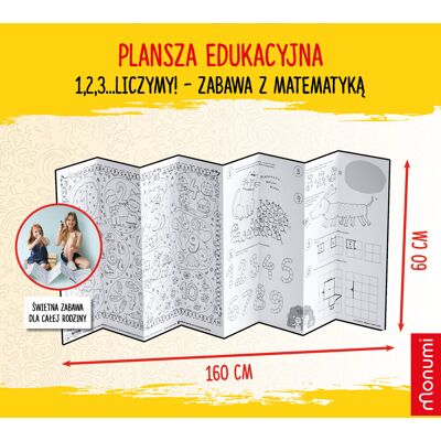 Kolorowanka podłogowa XXL 1,2,3 Liczymy - Zabawa z Matematyką Monumi Kolorowanka podłogowa XXL 1,2,3 Liczymy - Zabawa z Matematyką Monumi