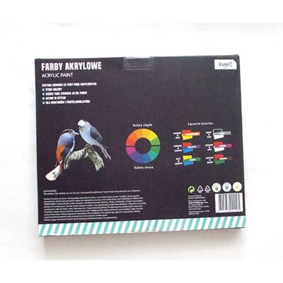 KAYET komplet farb akrylowych 24 - farby akryle KAYET komplet farb akrylowych 24 - farby akryle