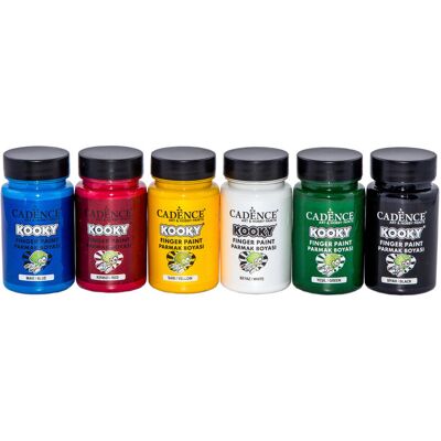 Cadence Kooky Zestaw Farb Do Malowania Palcami 6X90 Ml Cadence Kooky Zestaw Farb Do Malowania Palcami 6X90 Ml
