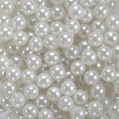 Kufer Spółka z o.o. Korale Akrylowe Perłowe 10 mm ( 0,5 kg ) Białe Kufer Spółka z o.o. Korale Akrylowe Perłowe 10 mm ( 0,5 kg ) Białe