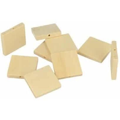 Inny producent Koralik drewniany kwadratowy 30x4,7mm 12 sztuk - Artémio Brown Inny producent Koralik drewniany kwadratowy 30x4,7mm 12 sztuk - Artémio Brown