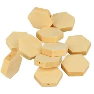 Inny producent Koralik drewniany sześciokątny 20x4,7mm 15 sztuk - Artémio Brown Inny producent Koralik drewniany sześciokątny 20x4,7mm 15 sztuk - Artémio Brown