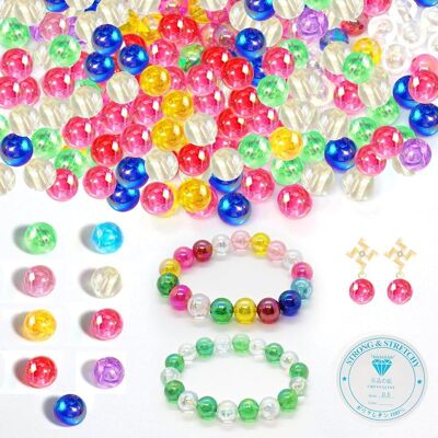 inna (Inny) KORALIKI DO BRANSOLETEK 350 SZT. 10 MM KOLOROWE DIY ZESTAW KOLOROWY inna (Inny) KORALIKI DO BRANSOLETEK 350 SZT. 10 MM KOLOROWE DIY ZESTAW KOLOROWY