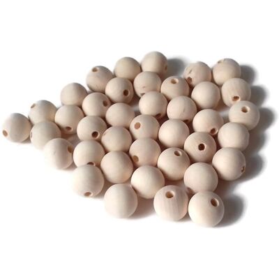 AkademiaDrewna Koraliki drewniane MAKRAMA 16 mm 100 szt AkademiaDrewna Koraliki drewniane MAKRAMA 16 mm 100 szt