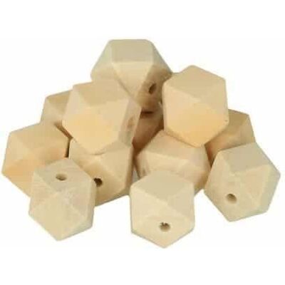 Inny producent Koraliki drewniane wielokątne 20x27mm 8 sztuk - Artémio Brown Inny producent Koraliki drewniane wielokątne 20x27mm 8 sztuk - Artémio Brown