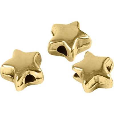 Inny producent Koraliki metalowe gwiazdki złote - 5,5 mm - 3 szt Inny producent Koraliki metalowe gwiazdki złote - 5,5 mm - 3 szt