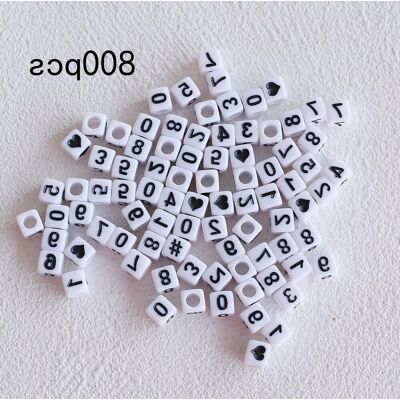 Inny producent Koraliki Okrągłe 6x6mm Zestaw 800 Sztuk Cyfry Diy Białe Czarne Żywica Inny producent Koraliki Okrągłe 6x6mm Zestaw 800 Sztuk Cyfry Diy Białe Czarne Żywica